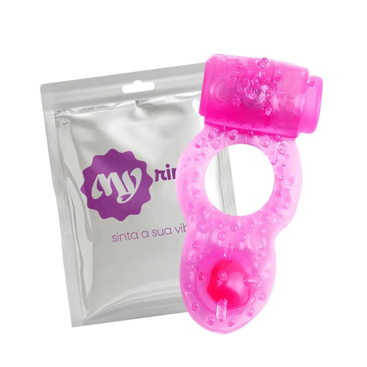 ANEL PENIANO COM VIBRADOR E PÉROLA ESTIMULADORA MYVIB