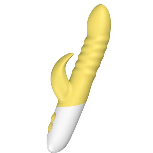 Vibrador Rabbit em Silicone com 12 Modos – Dupla Estimulação Recarregável