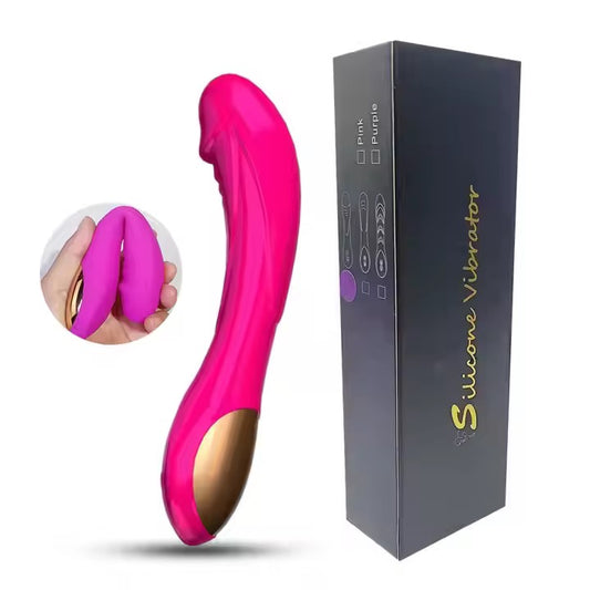 Vibrador de Silicone Recarregável com 12 Modos – Silencioso e À Prova d’Água