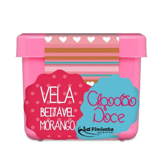 VELA BEIJÁVEL MORANGO PARA MASSAGEM DE MORANGO 50G LA PIMIENTA